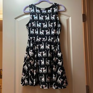 B&W kitty cat dress